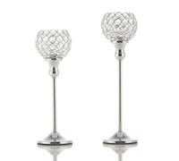 Giwnhvx 2 Pezzi Portacandele Decorazioni da Tavola Portacandele in di Metallo per Tavolo da Matrimonio, Festa, Chiesa, Arredamento Moderno,A