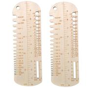 Giwnhvx 2 Pezzi Righello a Maglia per Calze in Legno Calibro Vita Ago a Maglia Strumento di Misura Calzino Regola Precise Bloccatore a Maglia per Fai da te Facile da Usare