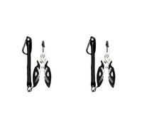 Giwnhvx 2 pinze per labbro di pesce, pinze da pesca, strumenti da pesca all'aperto, pesca sul ghiaccio, attrezzatura da pesca da uomo, colore nero