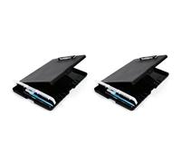 Giwnhvx 2 portablocco con clip e portablocco pieghevole in plastica (nero)