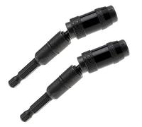 Giwnhvx 2 punte magnetiche girevoli per trapano con punta da 1/4 di pollice e 20°, pieghevole, estensione magnetica per trapano, cambio rapido, punta di bloccaggio, colore nero
