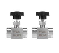 Giwnhvx 2 pz 1/2 pollice uguale filettatura femmina in acciaio inox 304 controllo del flusso valvola ad ago