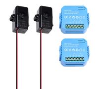 Giwnhvx 2 Pz Misuratore di Energia Tuya Smart Life Produzione di Potenza di Consumo Bidirezionale Monitor di Potere Supporto di Controllo Applicazione