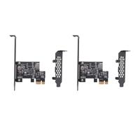 Giwnhvx 2 schede di espansione PCI-E da 1X a USB 3.2 GEN1 da 5 Gbps di tipo E A-key, pannello frontale interfaccia di tipo C per PC desktop (ASM1042A)