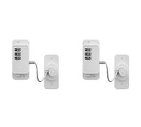Giwnhvx 2 serrature per frigorifero, accesso senza chiave con un clic, password personalizzabile, serratura a combinazione di sicurezza per bambini, colore bianco