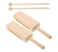 Giwnhvx 2 Set di Strumenti Ritmici In Legno A Percussione Strumenti Musicali per Adulti Strumento In Legno Ritmo Stick Bambino Log Durevole Facile Installazione