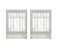Giwnhvx 2 sfondi per studio fotografico, con finestra europea, 9 x 1,5 m, colore: bianco
