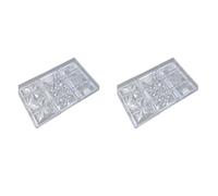 Giwnhvx 2 stampi in policarbonato per barrette di cioccolato, stampi in plastica, per pasticceria, pasticceria, bonbon