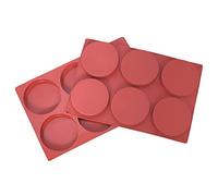 Giwnhvx 2 stampi rotondi per biscotti al cioccolato, 6 cavità, in silicone, per caramelle, pane, cupcake, cheesecake, muffin e gelatina