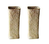 Giwnhvx 2 vasi da fiori in rattan, cestini in bambù per decorare vasi, cesto di frutta, vaso da fiori, vasi alti per la decorazione interna bianca