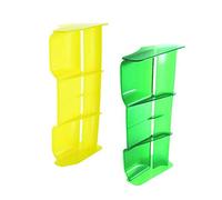 Giwnhvx 2 x 1:8 RC Plastica Nylon Tail Wing per 1/8 Scala Nitro Elettrico Powered Off Road BuggyTruck Remote, Verde & Giallo