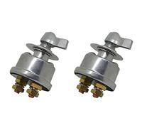 Giwnhvx 2 x 12-24 V Master Battery Disconnect Switch, isolatore di interruzione della batteria per auto, veicolo, camper e barca (on/off)