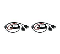 Giwnhvx 2 x 12 V (8-23 V) a 5 V 3 A USB DC Car Convertitore di Tensione Regolatore DC Modulo Auto Moto Caricabatterie Adattatore