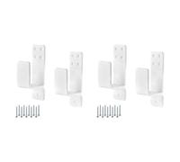 Giwnhvx 2 x 2 x 4 staffe per porta resistenti, aggiornate staffe di supporto per barra porta per la sicurezza domestica tuta per legname 2 x 4 bianco