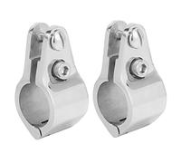 Giwnhvx 2 x 25 mm montaggio barca Bimini Top incernierato ganascia scorrevole in acciaio inox 316 con 2 viti facile da installare