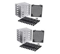 Giwnhvx 2 x 5,25 pollici a 5 x 3,5 pollici HDD Cage Rack Hard Drive Drive Enclosure Disk Tray Adapter