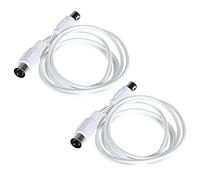 Giwnhvx 2 x 5 pin MIDI DIN PLUG cavo di prolunga maschio a maschio /9.8FT bianco