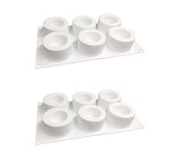 Giwnhvx 2 x 6 scomparti in silicone budino Cup Cake Mold French Dessert Mousse Cake DIY cottura stampo