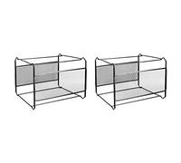 Giwnhvx 2 x A4 Mesh Metal File Organizer Box Hanging File Box Desk Storage Holder Shelf Holder Storage Storage per ufficio casa