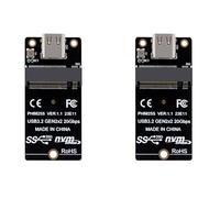 Giwnhvx 2 x Adattatore NVME a USB 3.2 Type-C Adattatore M2 NVME SSD ASM2364 USB 3.2 GEN2 X2 20Gbps Supporto M2 Nvme SSD 2230/42/60/80