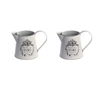 Giwnhvx 2 x antico stile francese paese primmitivo brocca vaso brocca vaso a fiore per la decorazione di noce