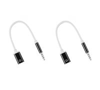Giwnhvx 2 x audio da 3,5 mm a tipo C, adattatore audio analogico per cuffie per lettore MP3, laptop, tablet B