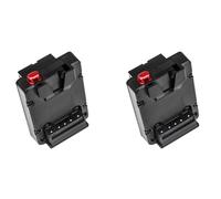 Giwnhvx 2 x Batteria V-Lock a V a NP-F F550 F570 F750 F970 Piastra convertitore di batteria fittizio D-Tap per monitor di luce LED V-Mount