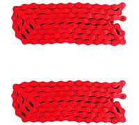 Giwnhvx 2 X Bicicletta BMX Bici Da Strada 1/2 "X 1/8" Catena Fissata Singola Velocità 96 Link Rosso