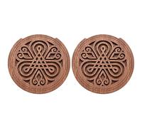 Giwnhvx 2 X Chitarra In Legno Soundhole Copertura Del Foro di Risonanza Blocco Feedback Buffer Legno di mogano per EQ Chitarre Folk Acustiche