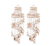 Giwnhvx 2 x Conque Mer Shell Campanello Appeso ornamento da parete appeso pendente