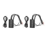Giwnhvx 2 x Convertitore S-Video a S-Video e 3RCA CVBS Composito a Audio Video Convertitore Supporto 1080P 720P