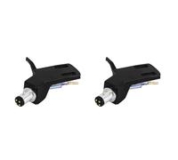 Giwnhvx 2 x coperture per giradischi in lega di alluminio per giradischi di ricambio ago Phono Stylus cartucce rack nero