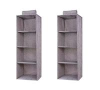 Giwnhvx 2 x da appendere borsa di immagazzinaggio intercalare cassetto, tipo grucce portaoggetti, organizer portatile sospeso (4 strati)