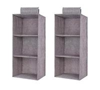 Giwnhvx 2 x Guardaroba sospeso Borsa di immagazzinaggio Intercalare Cassetto Tipo Appendiabiti Portatili Sospeso (3 Strati)
