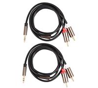 Giwnhvx 2 x jack da 3,5 mm a 2 cavi audio separatore AUX Stereo da 3,5 mm adattatore a , 2 cavi 'altoparlante 1 m