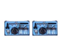 Giwnhvx 2 x Kit Aerografo Doppia Azione 0,35 mm di Alimentazione Sifone Strumento di Spruzzo Aria con Trachea Doppi Occhiali