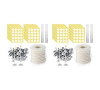 Giwnhvx 2 x Kit di Fabbricazione di Candela, Stoppino Intrecciato, Schede di Sostegno stoppino, Adesivi per stoppini di candela per Kit di Fabbricazione di Candela a Mano Fai Da Te