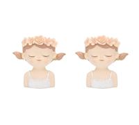 Giwnhvx 2 x Kit di vasi di piccole piante grasse feebraiche con foro di drenaggio, vaso di cactus da interno da 4 pollici, vasi di fiori carini unici, deCor A