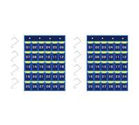 Giwnhvx 2 x Lavagna tascabile numerata organizzatore sospeso per telefono portatile borsa di immagazzinaggio sospesa per supporti per telefono portatile in classe (30 tasche)