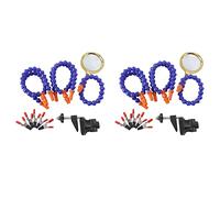 Giwnhvx 2 x morsa da banco morsetto da tavolo stazione di saldatura con 10 pezzi bracci flessibili supporto saldatore PCB saldatura strumento di riparazione