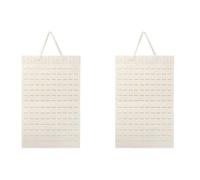 Giwnhvx 2 x organizer da appendere, porta orecchini da appendere pieghevole, può contenere fino a 300 paia per ragazze e donne, beige