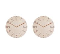 Giwnhvx 2 x orologio da parete semplice da 12 pollici soggiorno casa orologio da parete orologio moda camera da letto orologio da parete beige