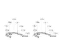 Giwnhvx 2 x Presentazione in acrilico trasformabile a 9 livelli, Mini Figurine, Organizzatore di Oggetti da Collezione, Presentazione di Cupcakes, Trucco e