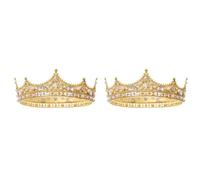 Giwnhvx 2 x Re per Costume Accessorio di Diadema Barocco Vintage Perla da Sposa Diademi Matrimonio ()