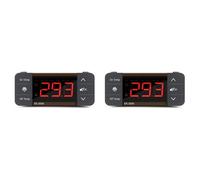 Giwnhvx 2 x Regolatore di Temperatura Digitale 220 V, Interruttore di , Sensore di Termostato di Disgelo di RiFrigerazione (EK-3010)