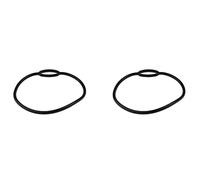 Giwnhvx 2 x regolatori in silicone per collana con bocchino flessibile, anello per collana e anello per polipo, 18 cm, nero