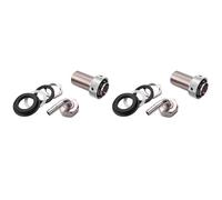 Giwnhvx 2 x rubinetto da birra con gomito da 8 mm, gambo in ottone cromato G5/8 per rubinetto regolabile erogatore birra alla spina
