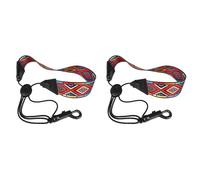Giwnhvx 2 x Sassofono Cinghia da Collo con Moschettone Imbracatura Sax per Alto/Tenor/Soprano Rosso Sax