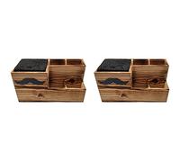 Giwnhvx 2 x Scatola di Strumenti di Acconciatura in Legno Supporto per Taglio di Capelli Salone di Parrucchiere Forbici per Taglio di Capelli Supporto di Stoccaggio Portautensili da Parrucchiere