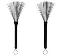 Giwnhvx 2 x Spazzole Jazz Retrattile Bastone in Acciaio Spazzole di Pulizia di 32 cm per gli amanti della musica Jazz Rock